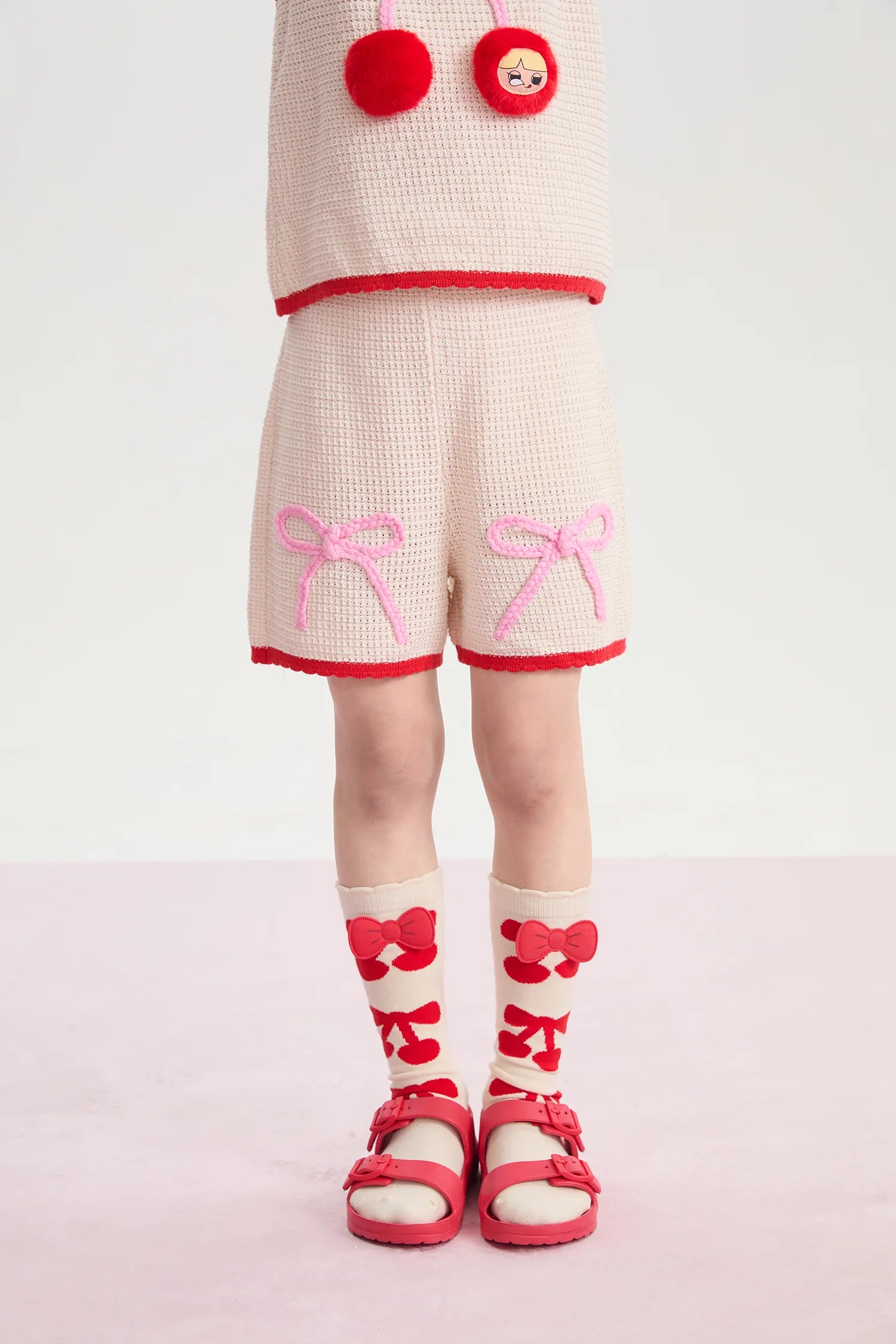 Lucky Cherry Openwork Knit Set by Poco Blush, image 11