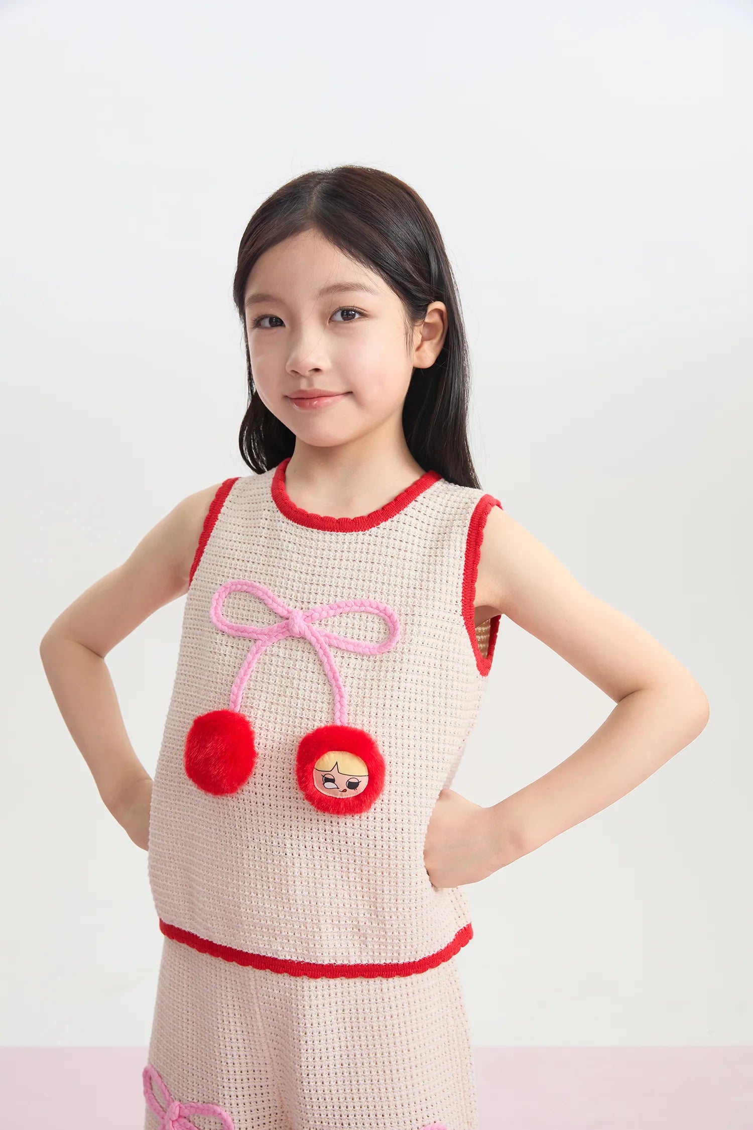 Lucky Cherry Openwork Knit Set by Poco Blush, image 4