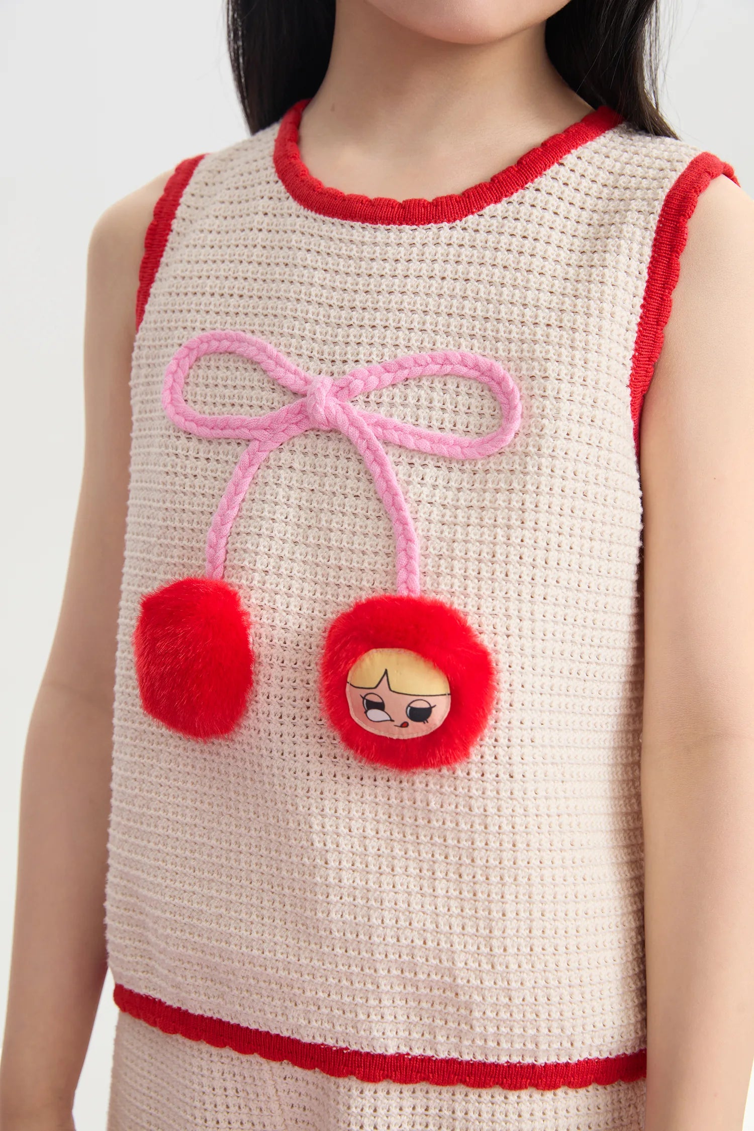 Lucky Cherry Openwork Knit Set by Poco Blush, image 10