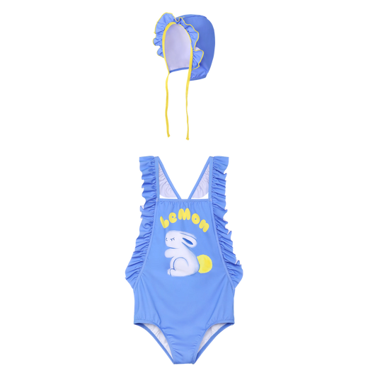 Klein Blue Bunny Ruffle Swimsuit
