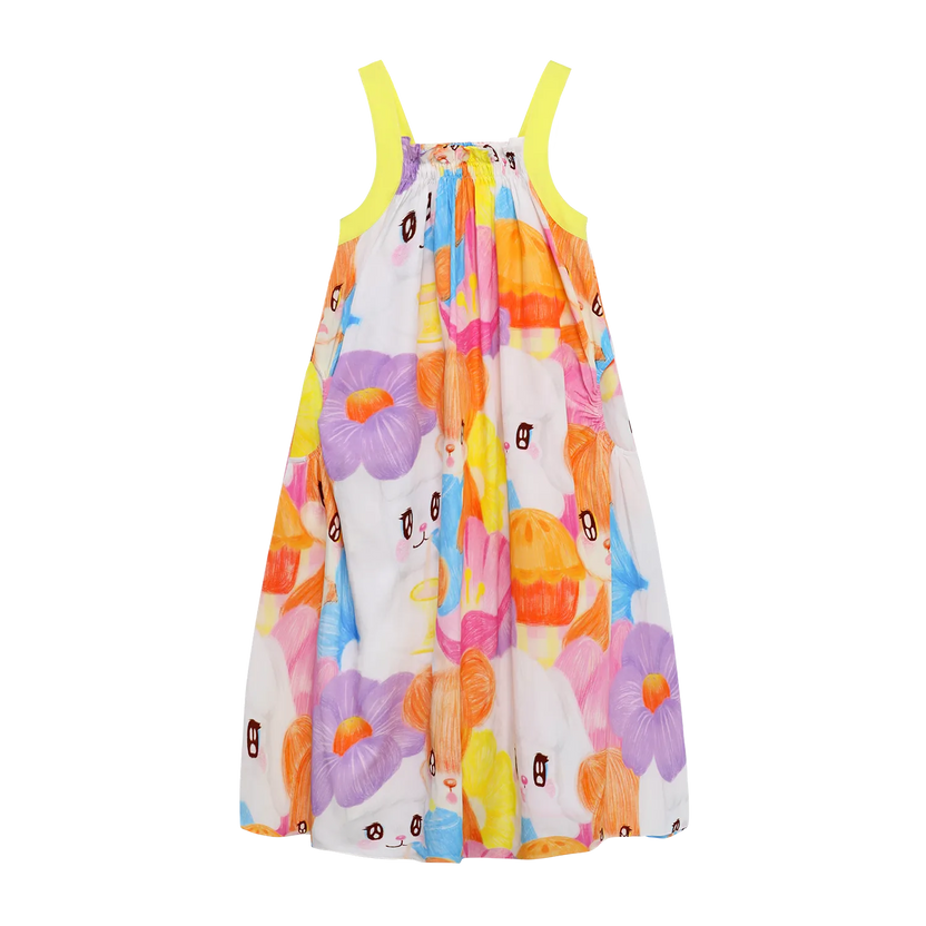 Animal Tea‑Party Smocked Maxi Dress by Poco Blush