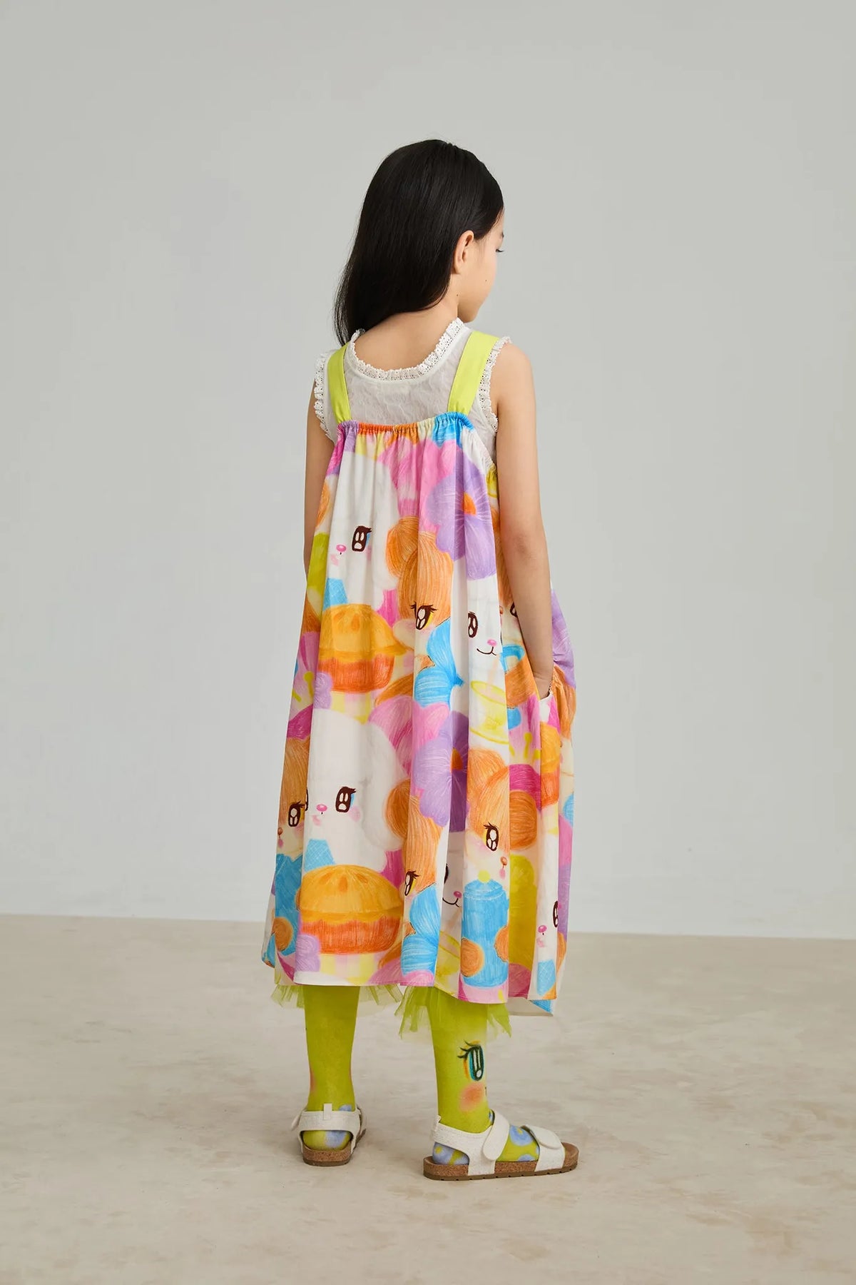 Poco Blush Animal Tea‑Party Smocked Maxi Dress