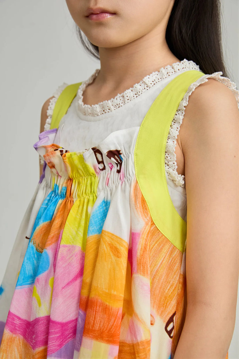 Animal Tea‑Party Smocked Maxi Dress by Poco Blush, image 5