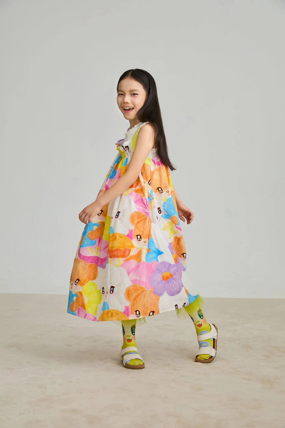Animal Tea‑Party Smocked Maxi Dress by Poco Blush, image 8