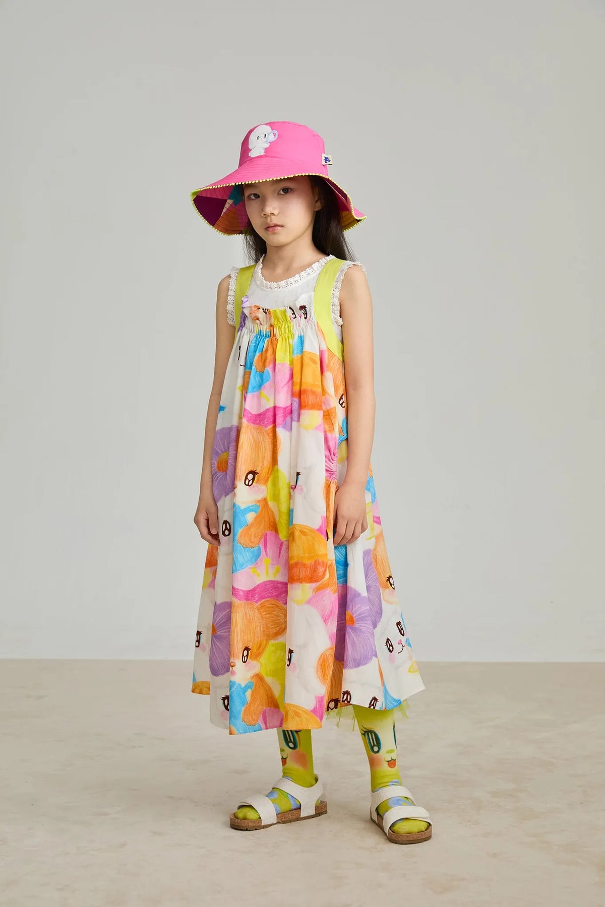 Animal Tea‑Party Smocked Maxi Dress by Poco Blush, image 7