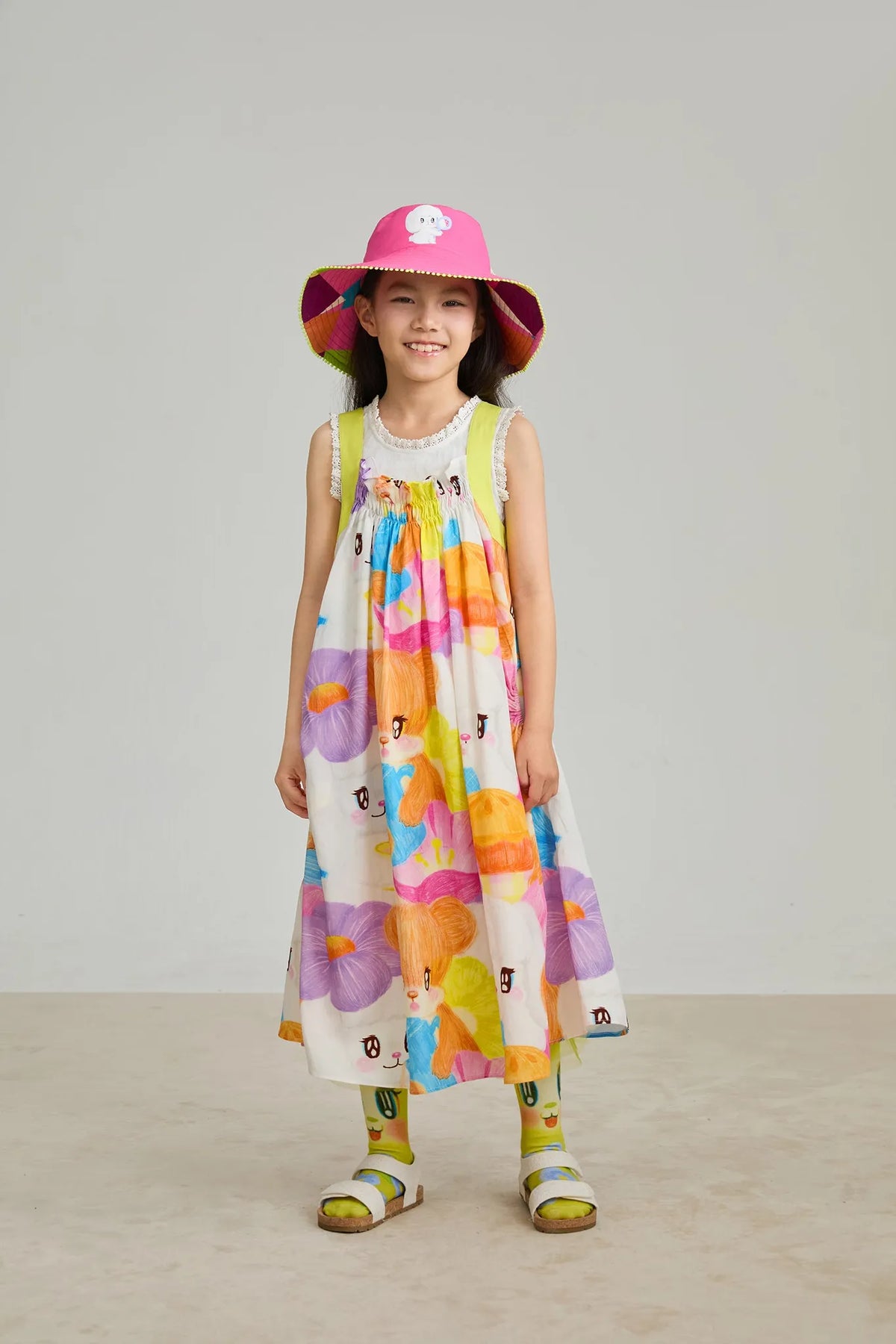 Animal Tea‑Party Smocked Maxi Dress by Poco Blush, image 9