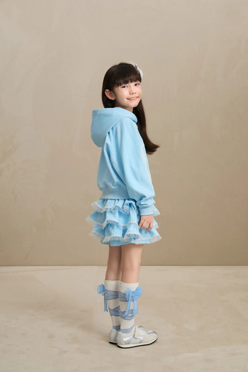 Ballerina Lace Bow Zip Hoodie by Poco Blush, image 9