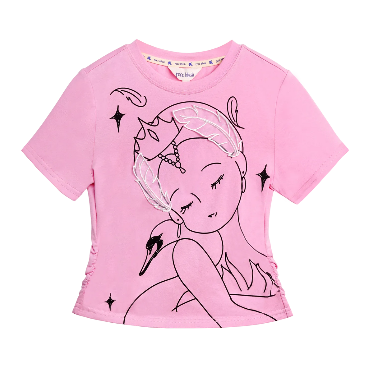 Fairy Ballerina Graphic Tee with 3D Lace by Poco Blush