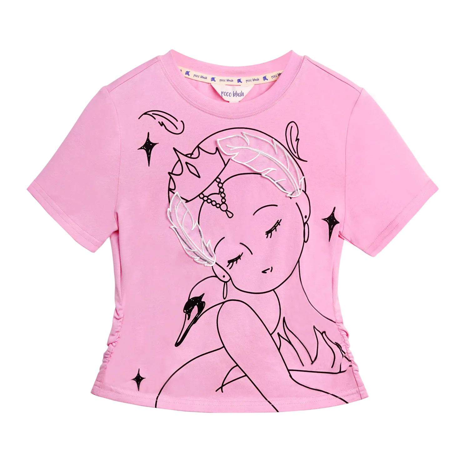 Poco Blush Fairy Ballerina Graphic Tee with 3D Lace