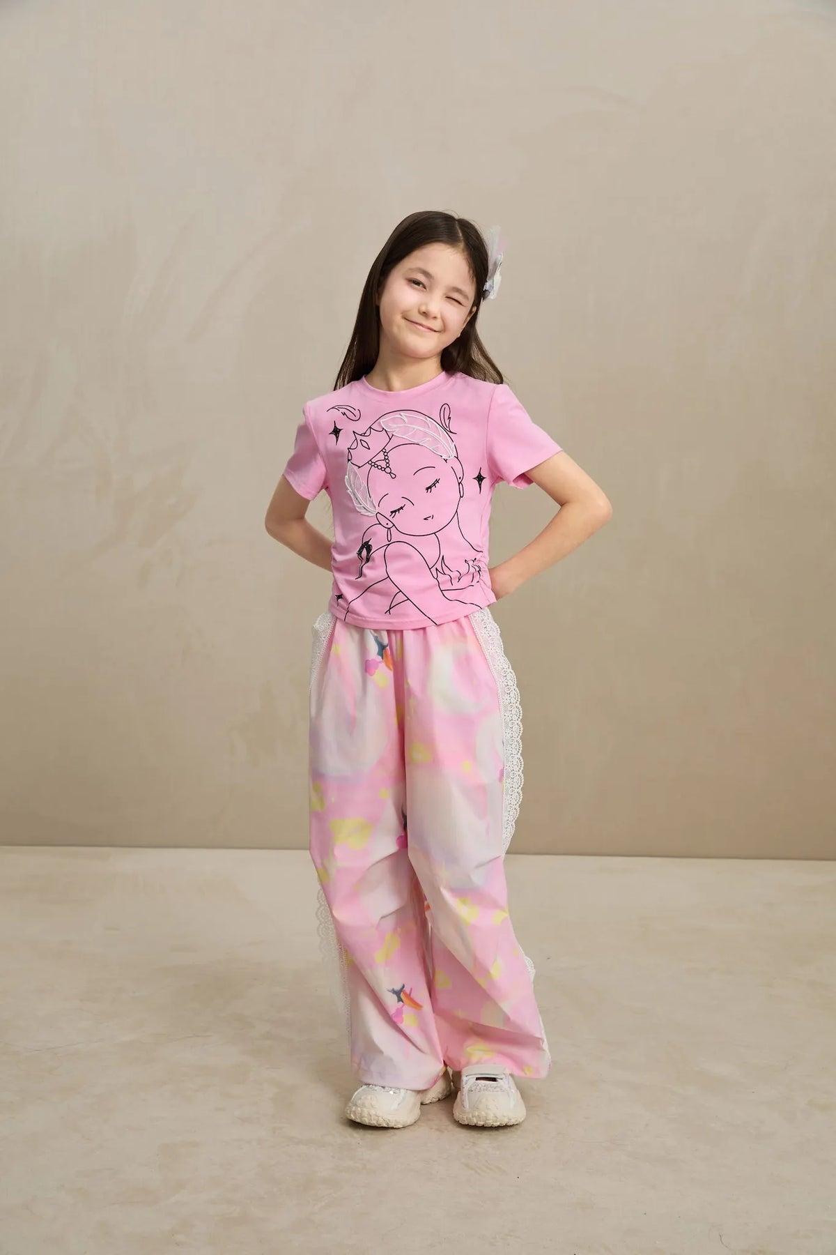 Fairy Ballerina Graphic Tee with 3D Lace by Poco Blush, image 8