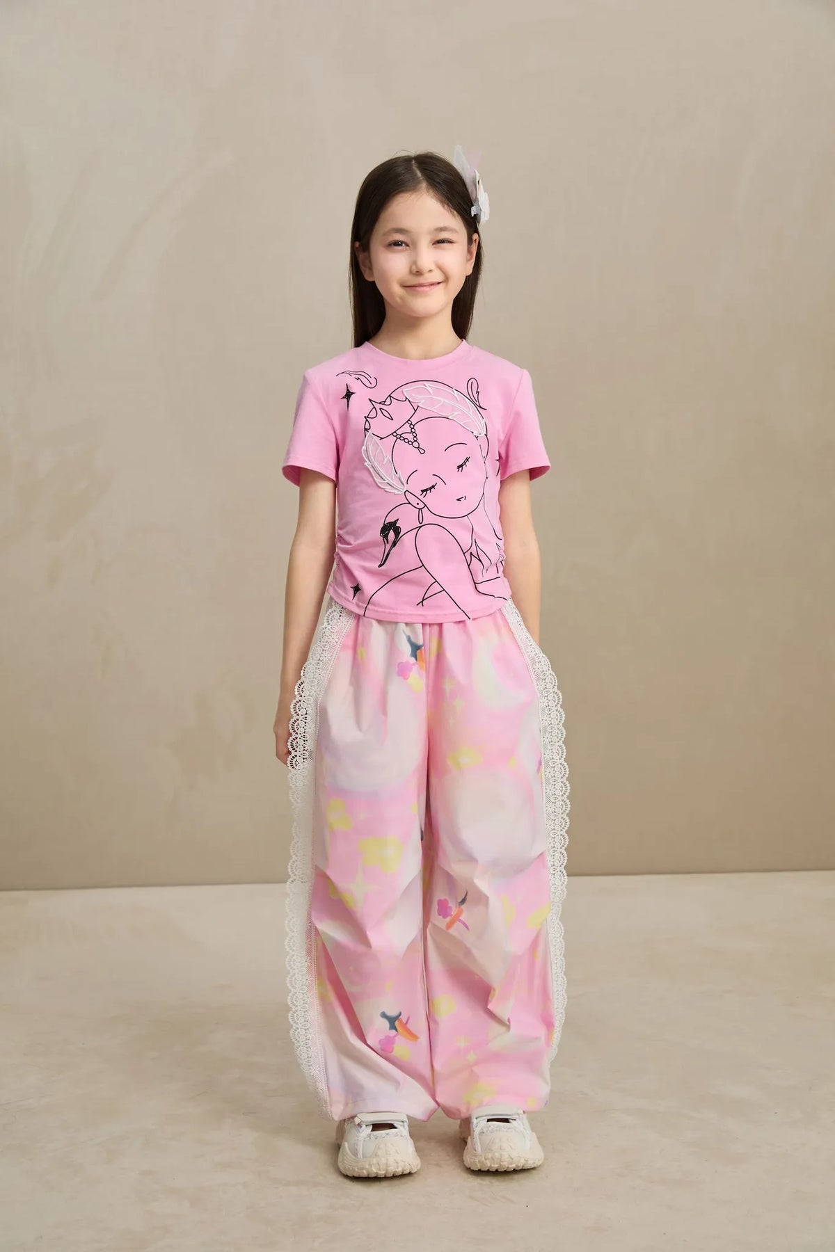 Fairy Ballerina Graphic Tee with 3D Lace by Poco Blush, image 9