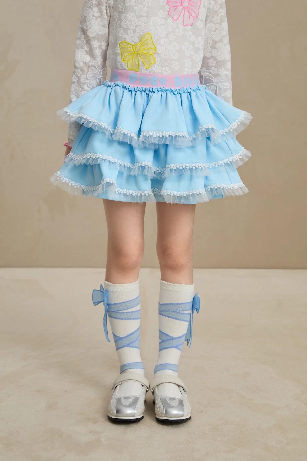 Ballet Tulle Skort with Lace Hem by Poco Blush, image 3