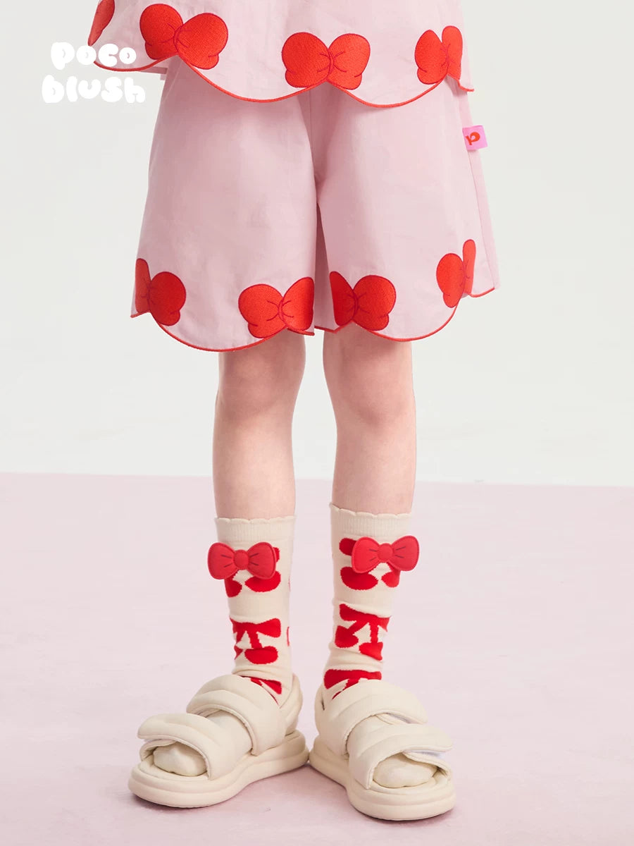 Big Bow Embroidered Shorts by Poco Blush, image 4