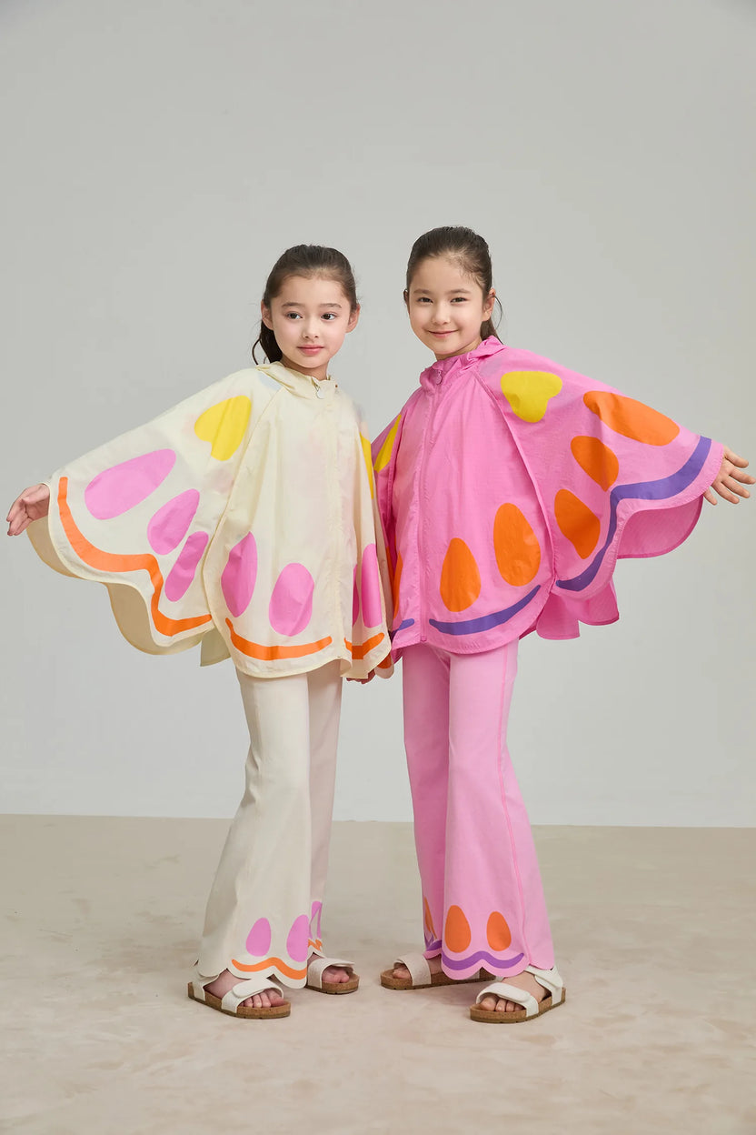 Poco Blush Butterfly Cape Lightweight Hooded Jacket
