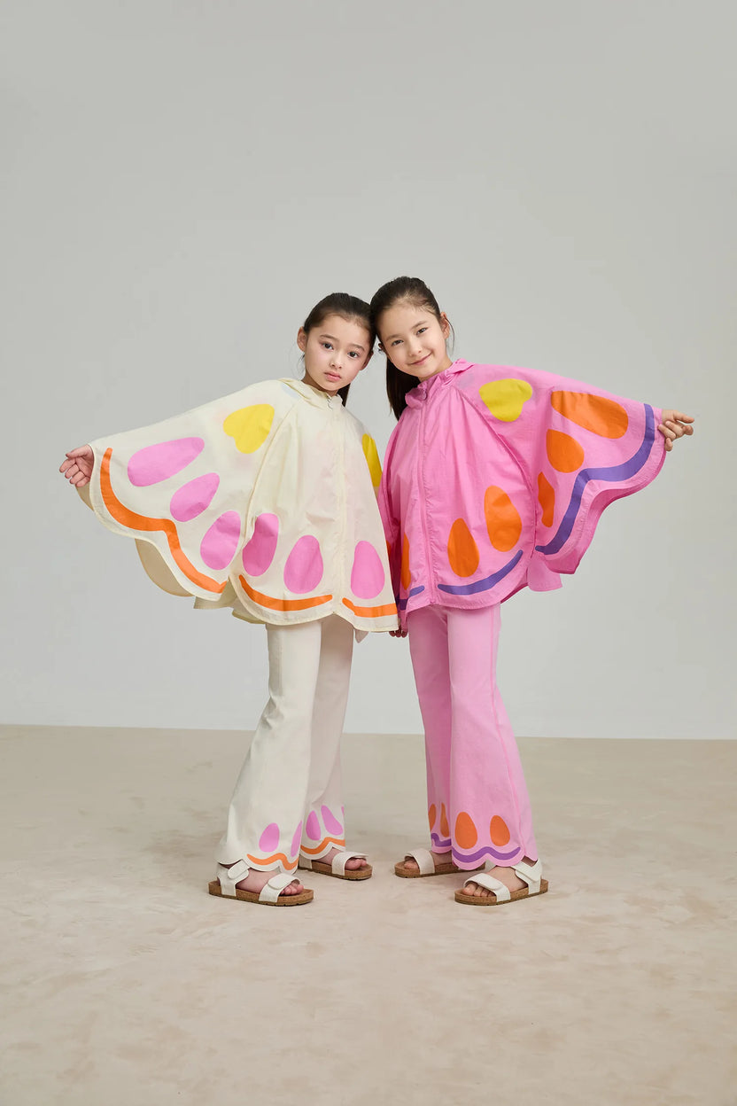 Poco Blush Butterfly Cape Lightweight Hooded Jacket