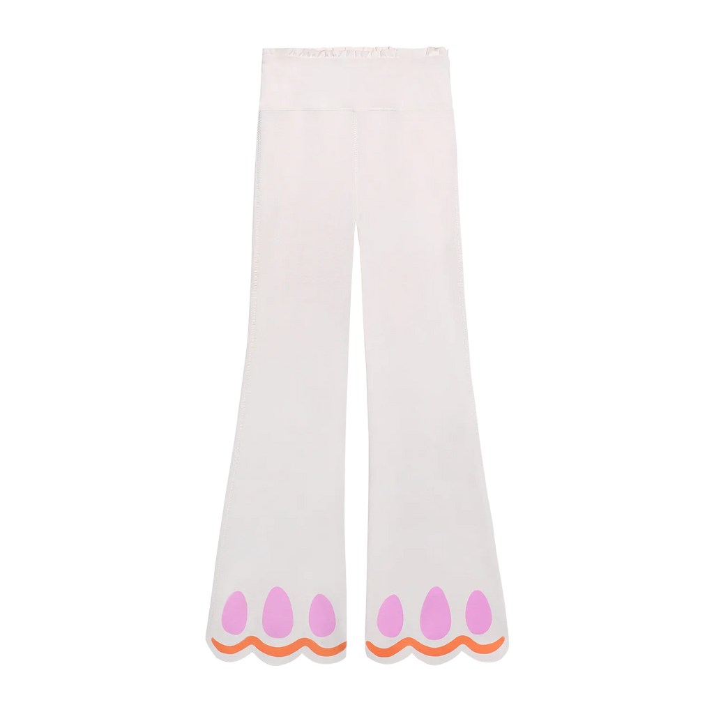 Poco Blush Butterfly Flow Yoga Flare Pants Beige