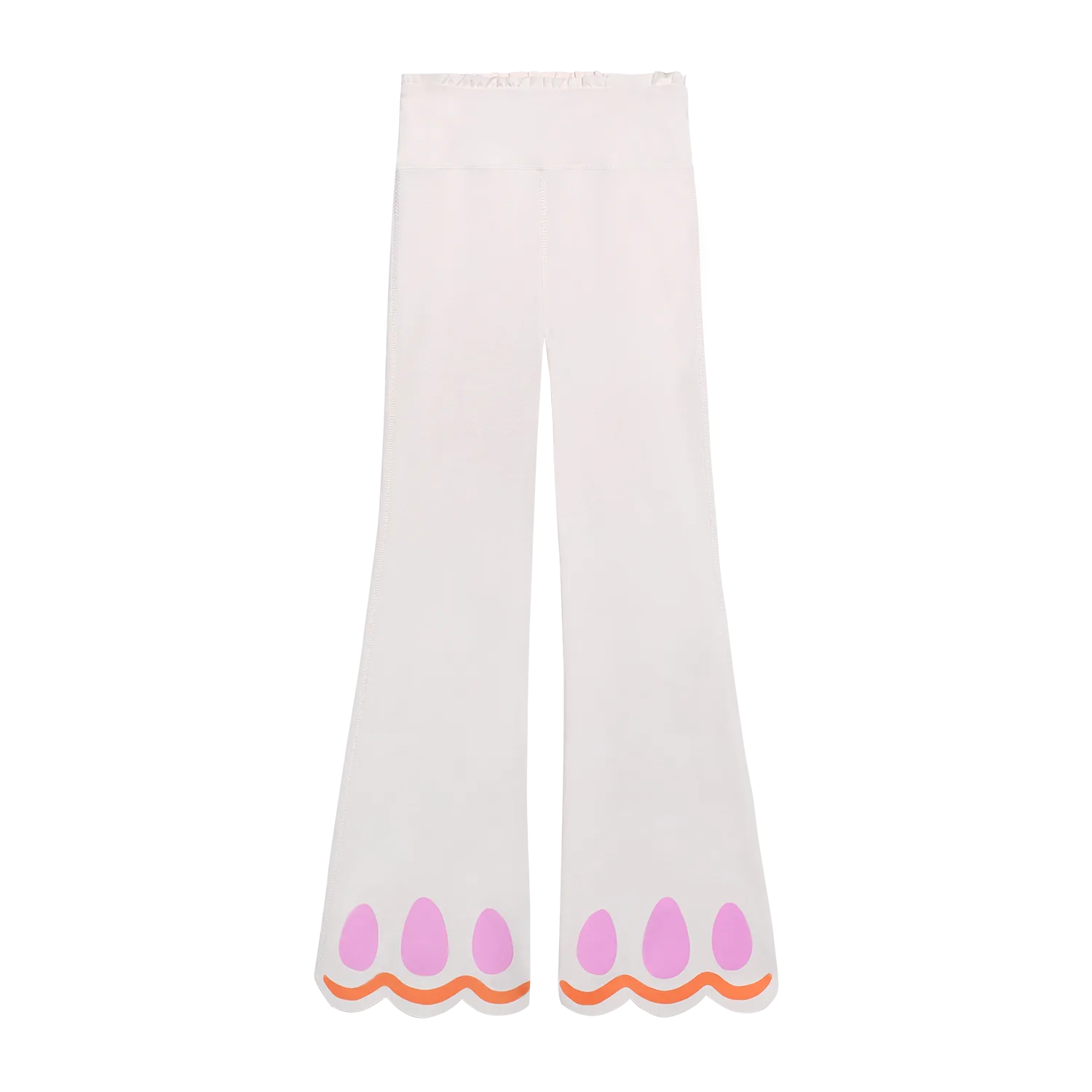 Poco Blush Butterfly Flow Yoga Flare Pants Beige