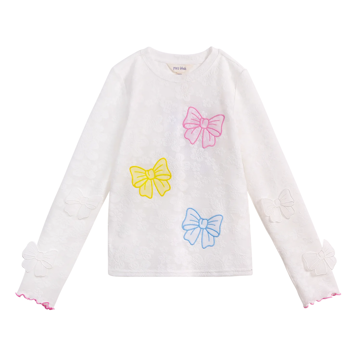 Butterfly Lace Mesh Layering Top by Poco Blush