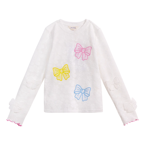 Butterfly Lace Mesh Layering Top by Poco Blush