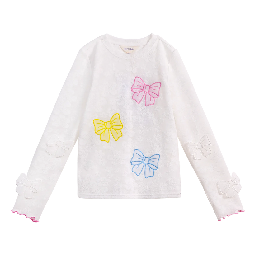 Butterfly Lace Mesh Layering Top by Poco Blush