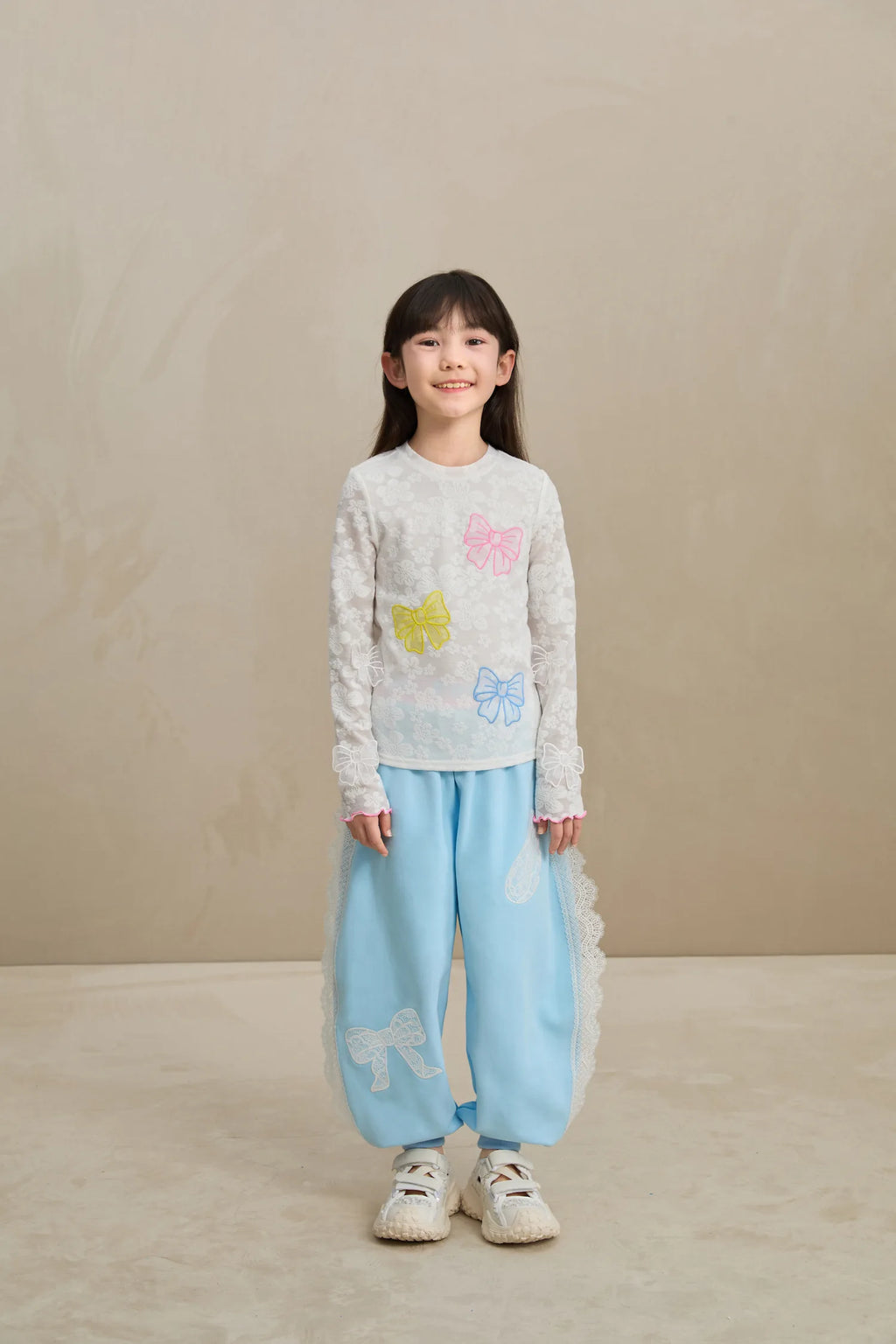 Poco Blush Butterfly Lace Mesh Layering Top