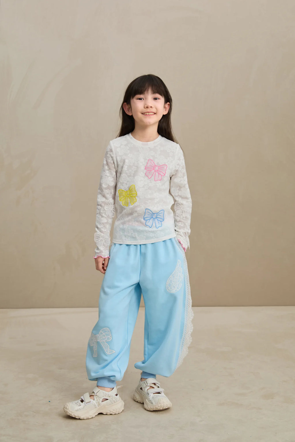 Poco Blush Butterfly Lace Mesh Layering Top