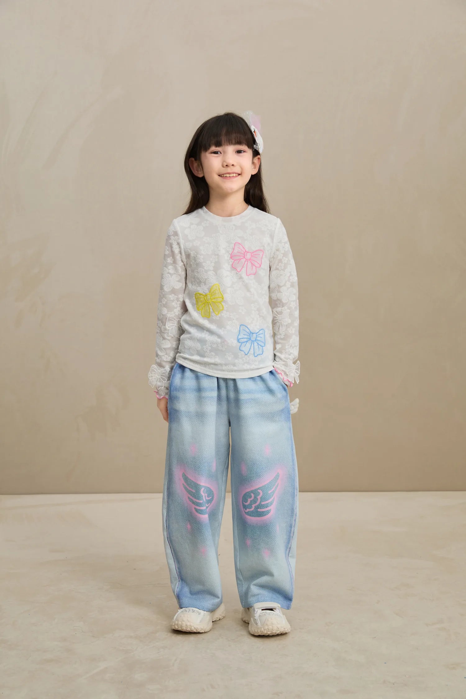 Poco Blush Butterfly Lace Mesh Layering Top