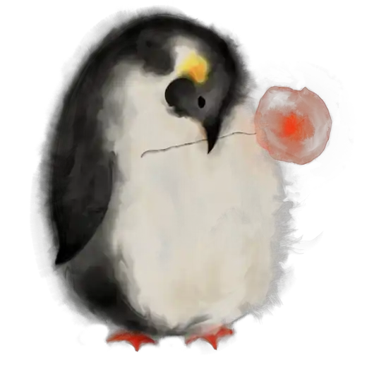 Penguin character front artwork