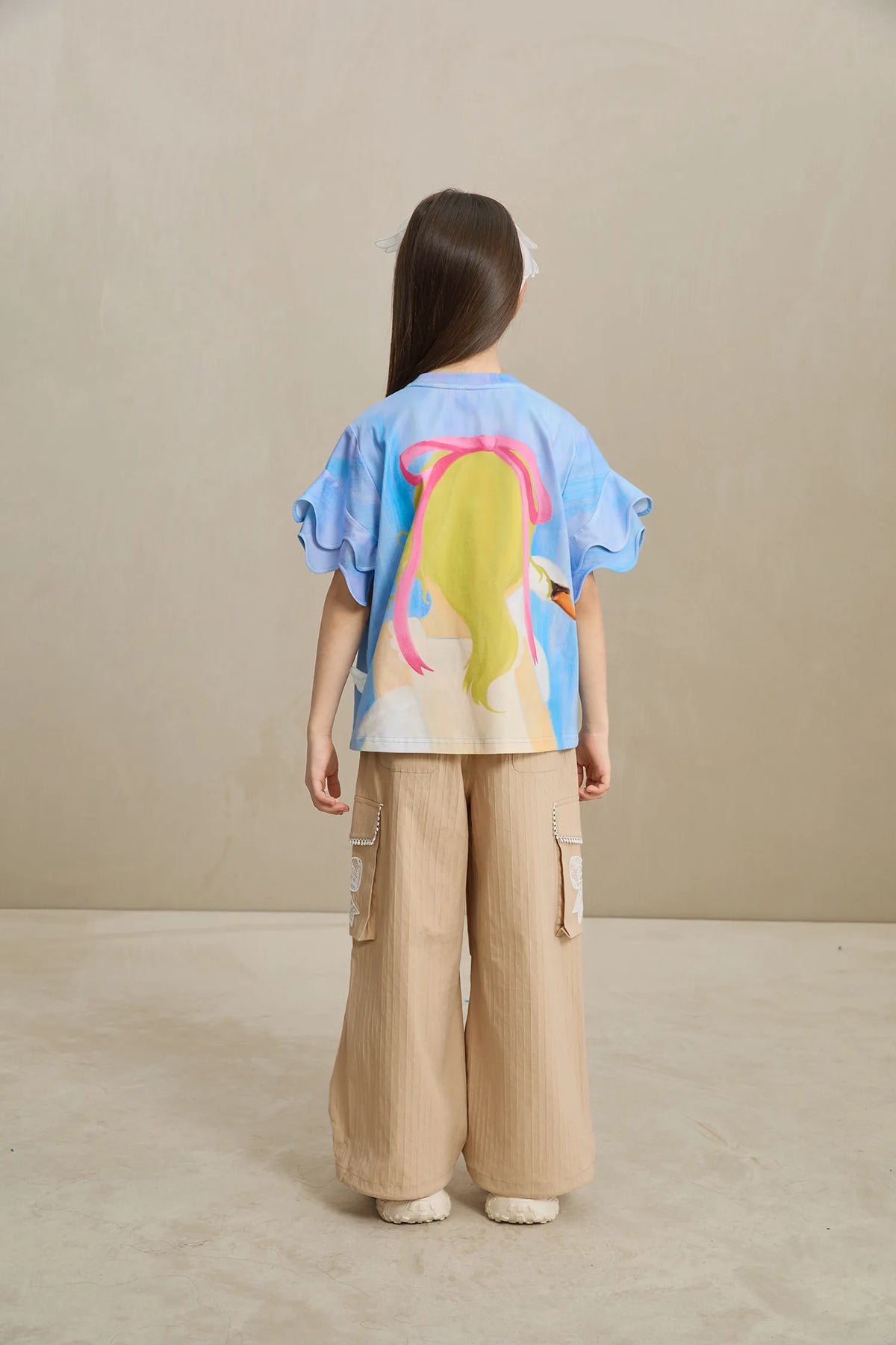 Poco Blush Lace-Trim Cargo Pants