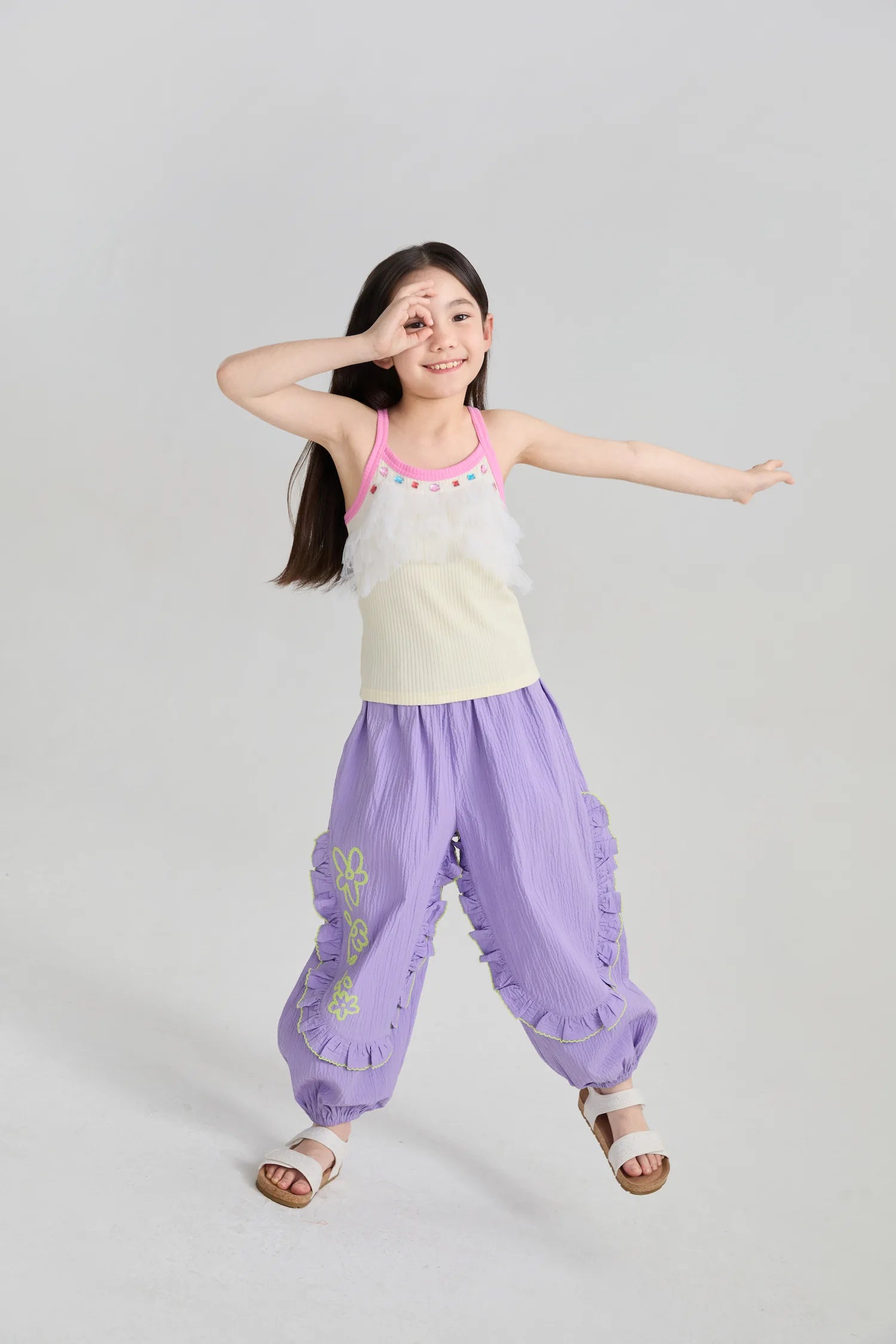 Poco Blush Cross-Stitch Breeze Pants