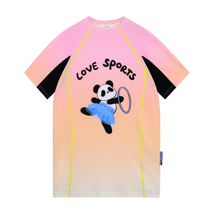 Longline Ribbon Panda Sport Dress by Poco Blush