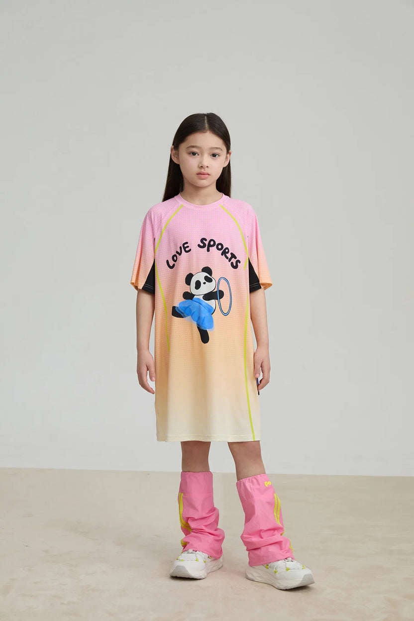 Longline Ribbon Panda Sport Dress by Poco Blush, image 10