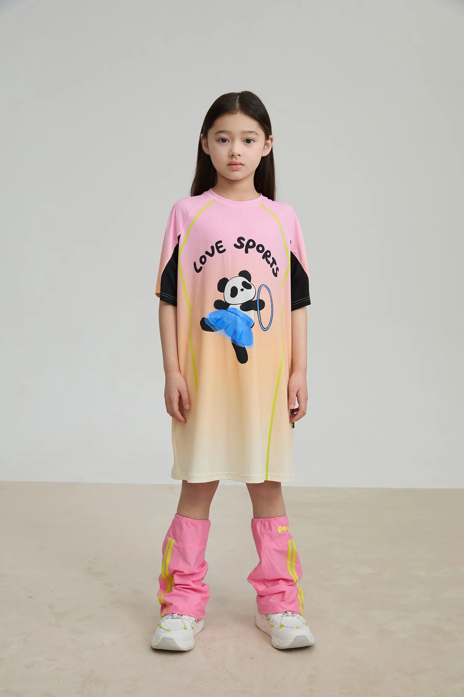 Poco Blush Longline Ribbon Panda Sport Dress