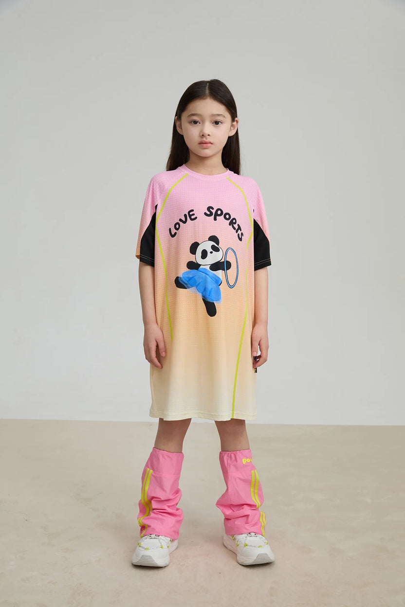 Longline Ribbon Panda Sport Dress by Poco Blush, image 13