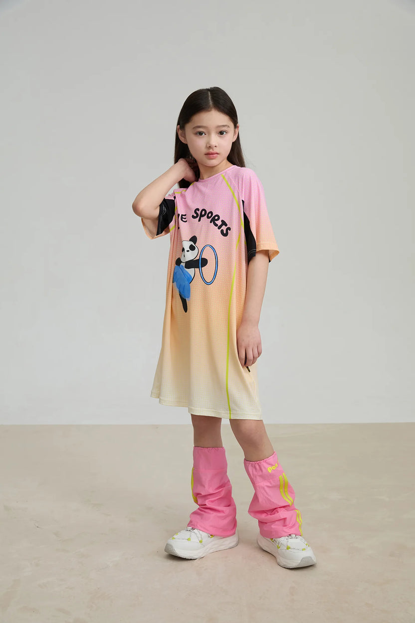 Longline Ribbon Panda Sport Dress by Poco Blush, image 14