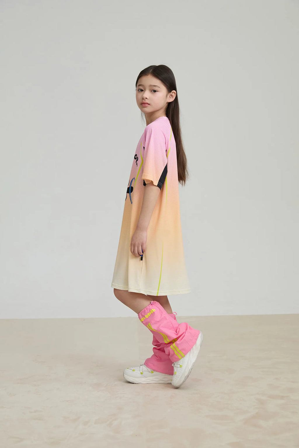 Poco Blush Longline Ribbon Panda Sport Dress