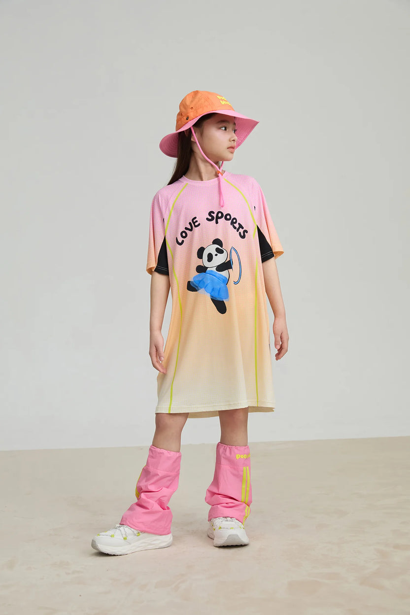 Longline Ribbon Panda Sport Dress by Poco Blush, image 8