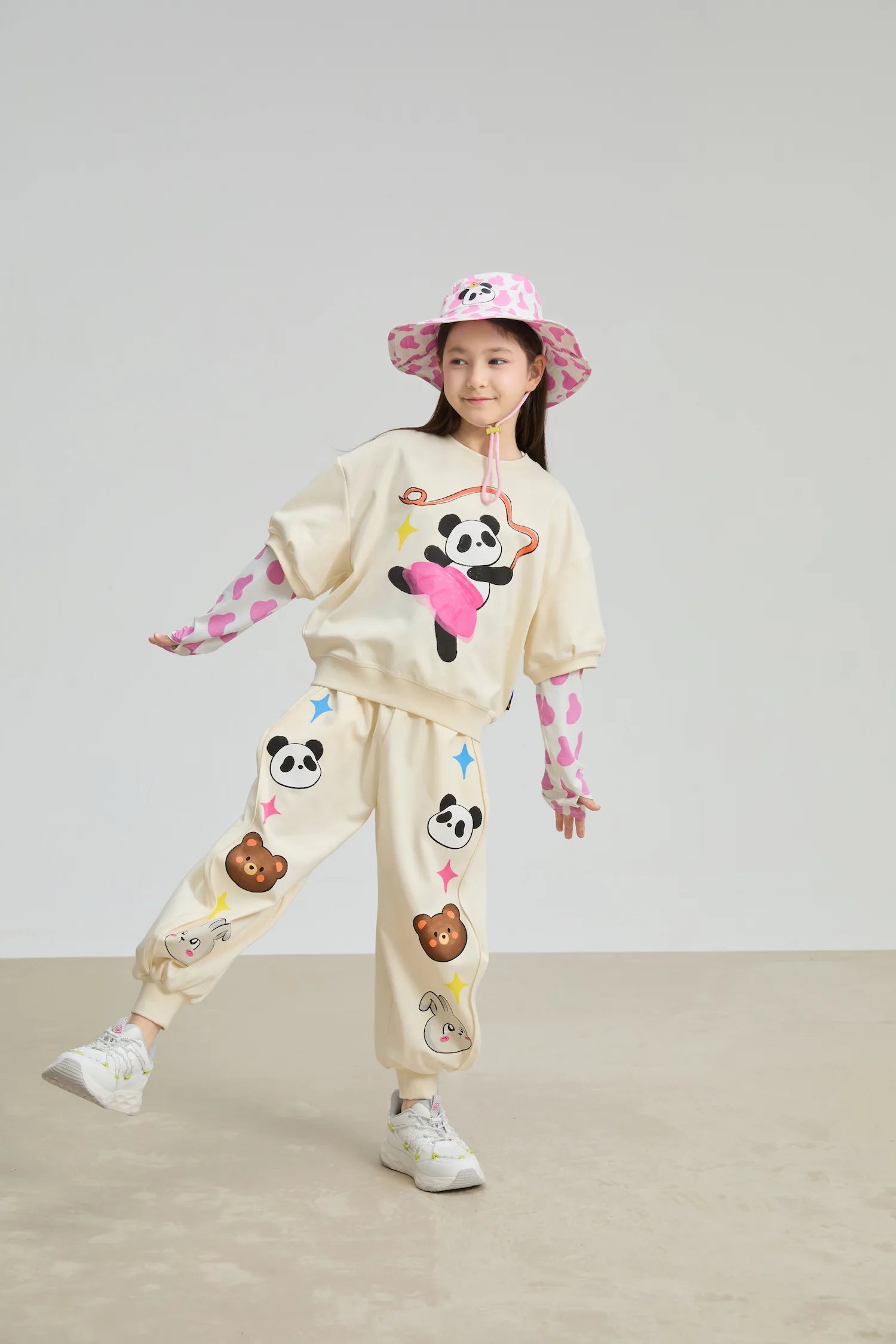 Poco Blush Dancing Panda Dry‑Fit Play Tee