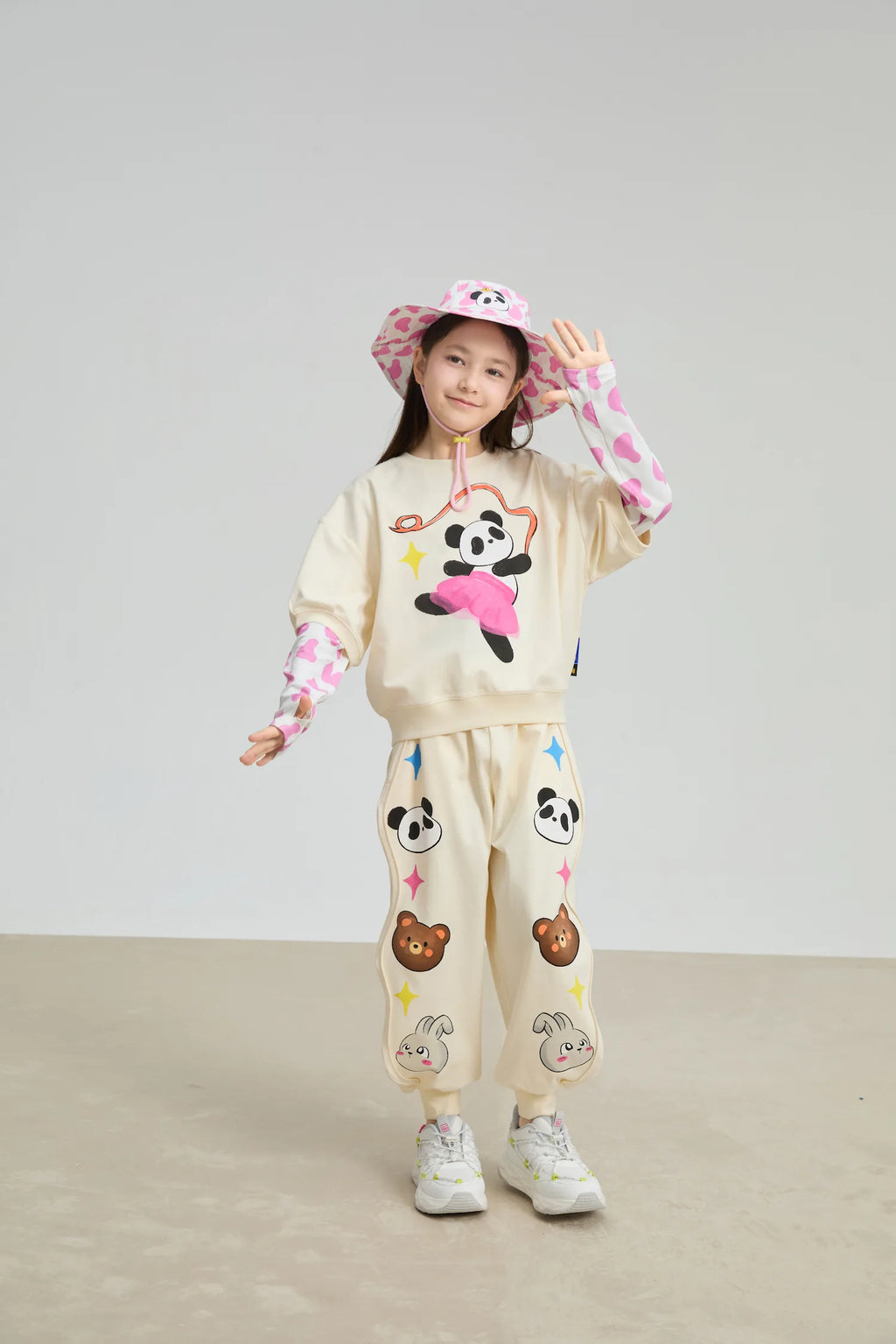 Poco Blush Dancing Panda Dry‑Fit Play Tee