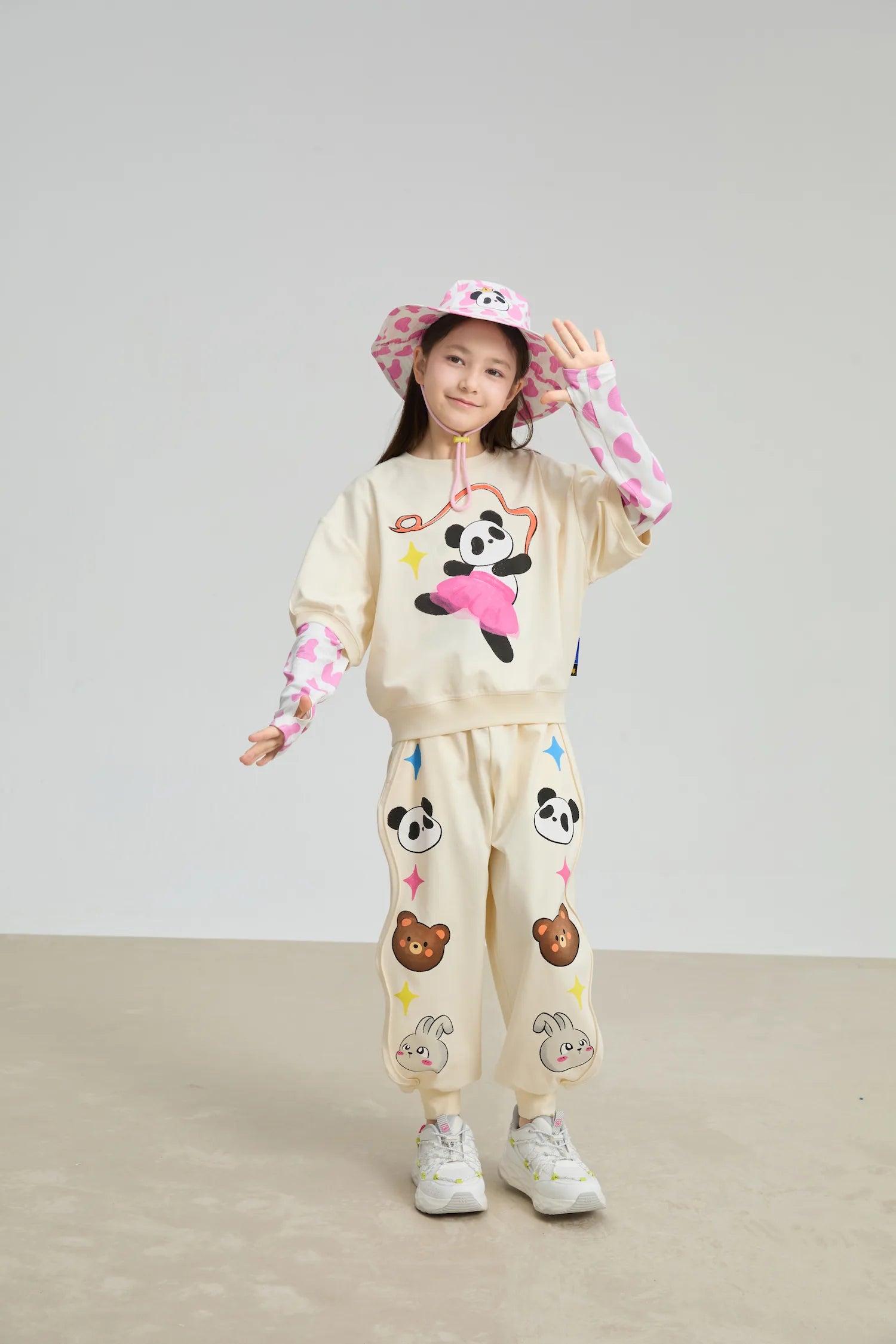 Poco Blush Dancing Panda Dry‑Fit Play Tee