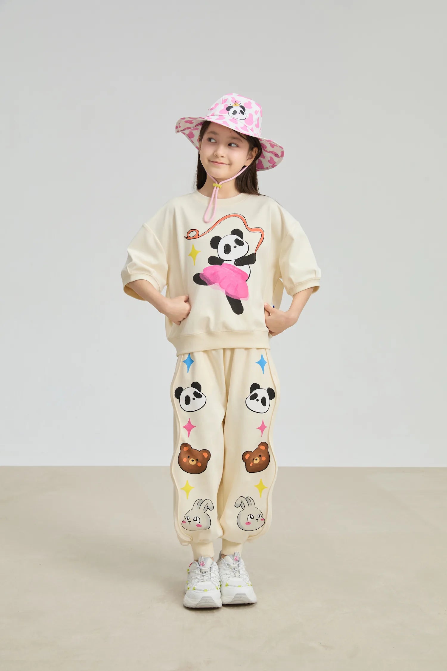Poco Blush Dancing Panda Dry‑Fit Play Tee