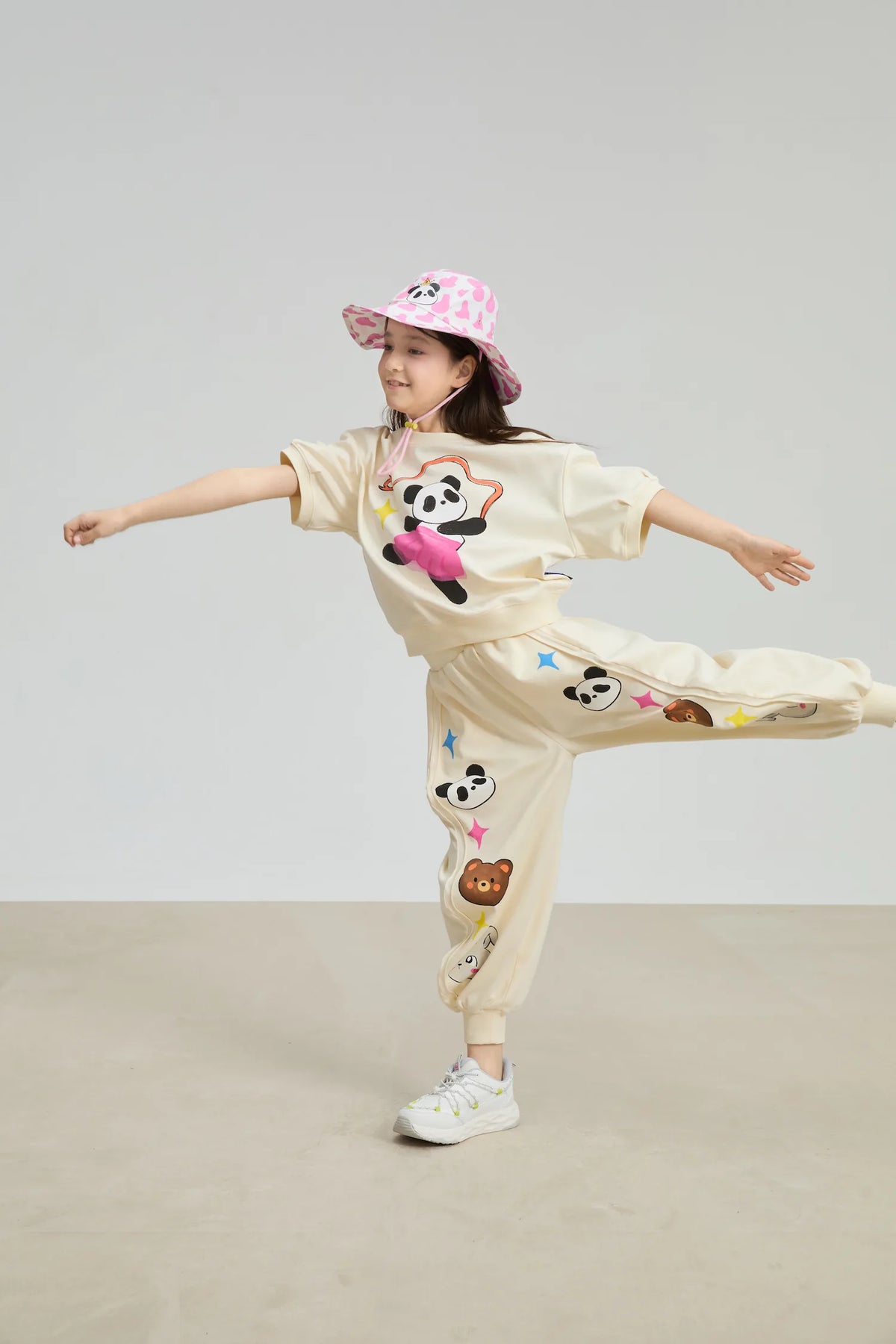 Poco Blush Dancing Panda Dry‑Fit Play Tee