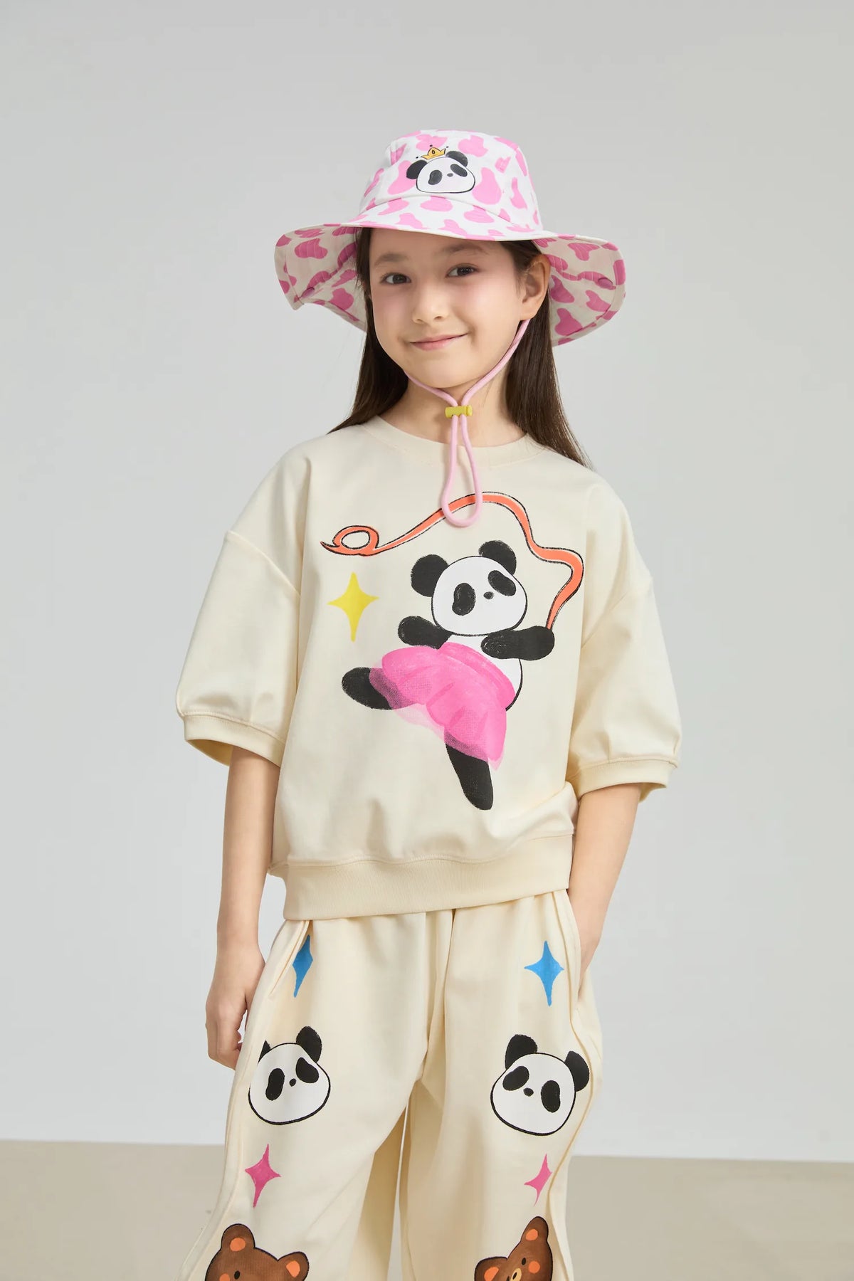 Poco Blush Dancing Panda Dry‑Fit Play Tee