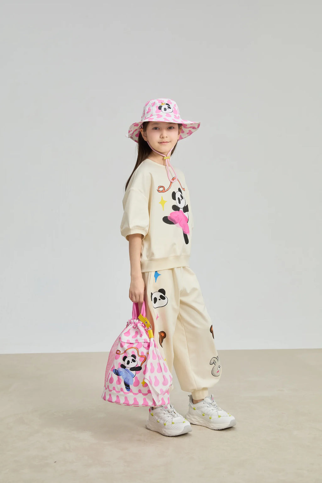 Poco Blush Dancing Panda Dry‑Fit Play Tee