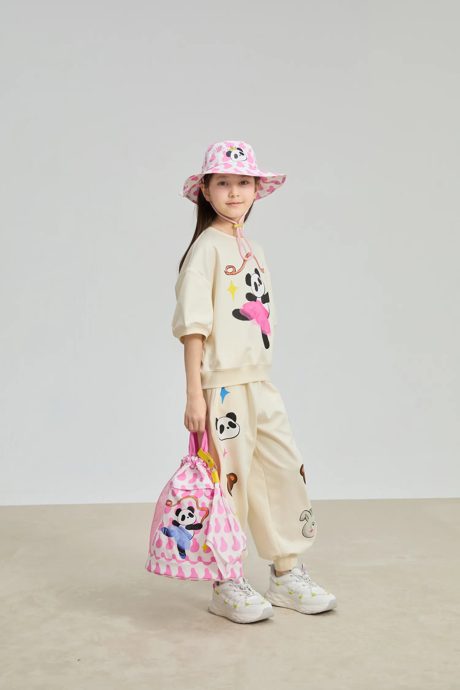 Poco Blush Dancing Panda Dry‑Fit Play Tee