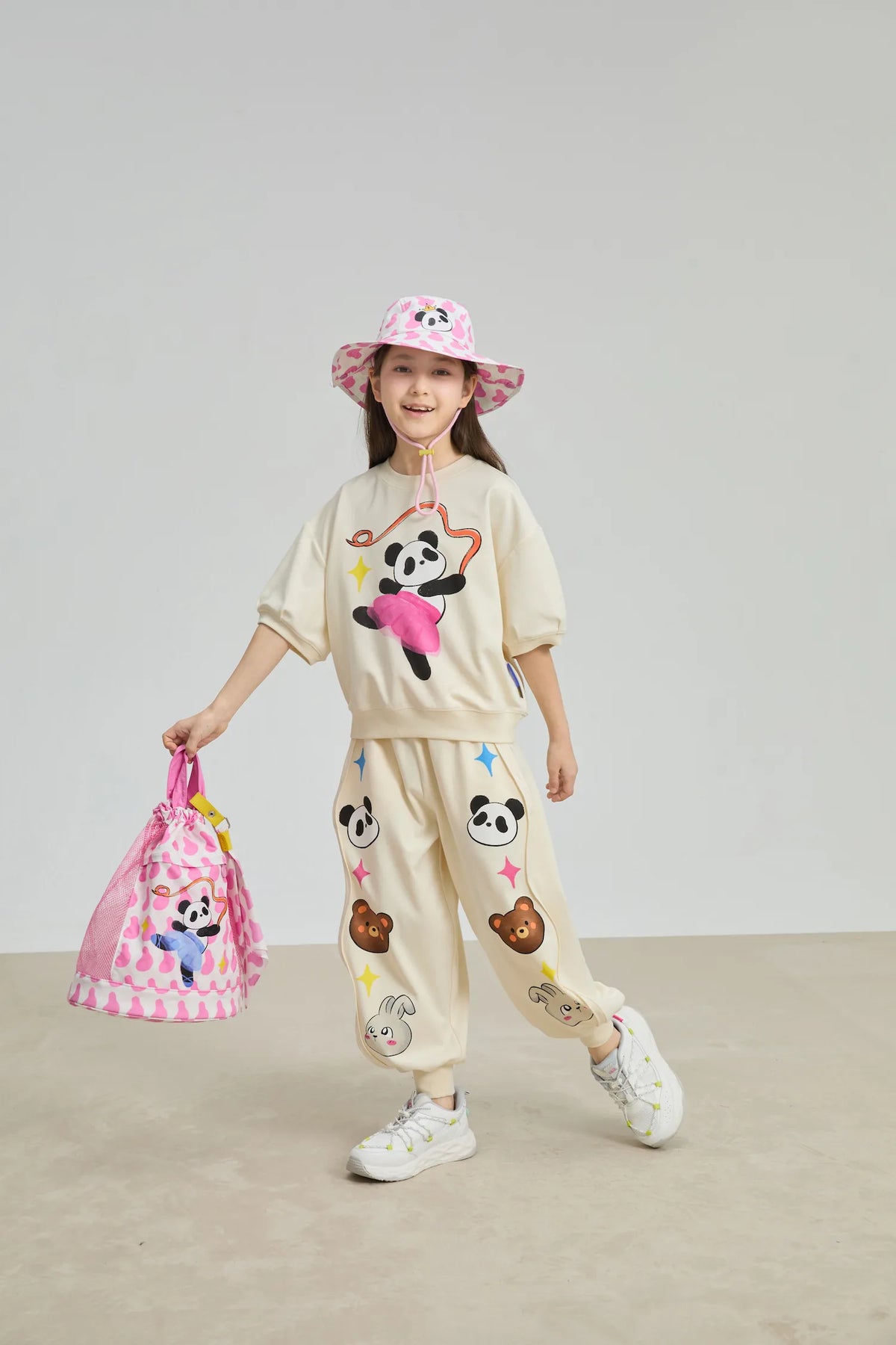 Poco Blush Dancing Panda Dry‑Fit Play Tee