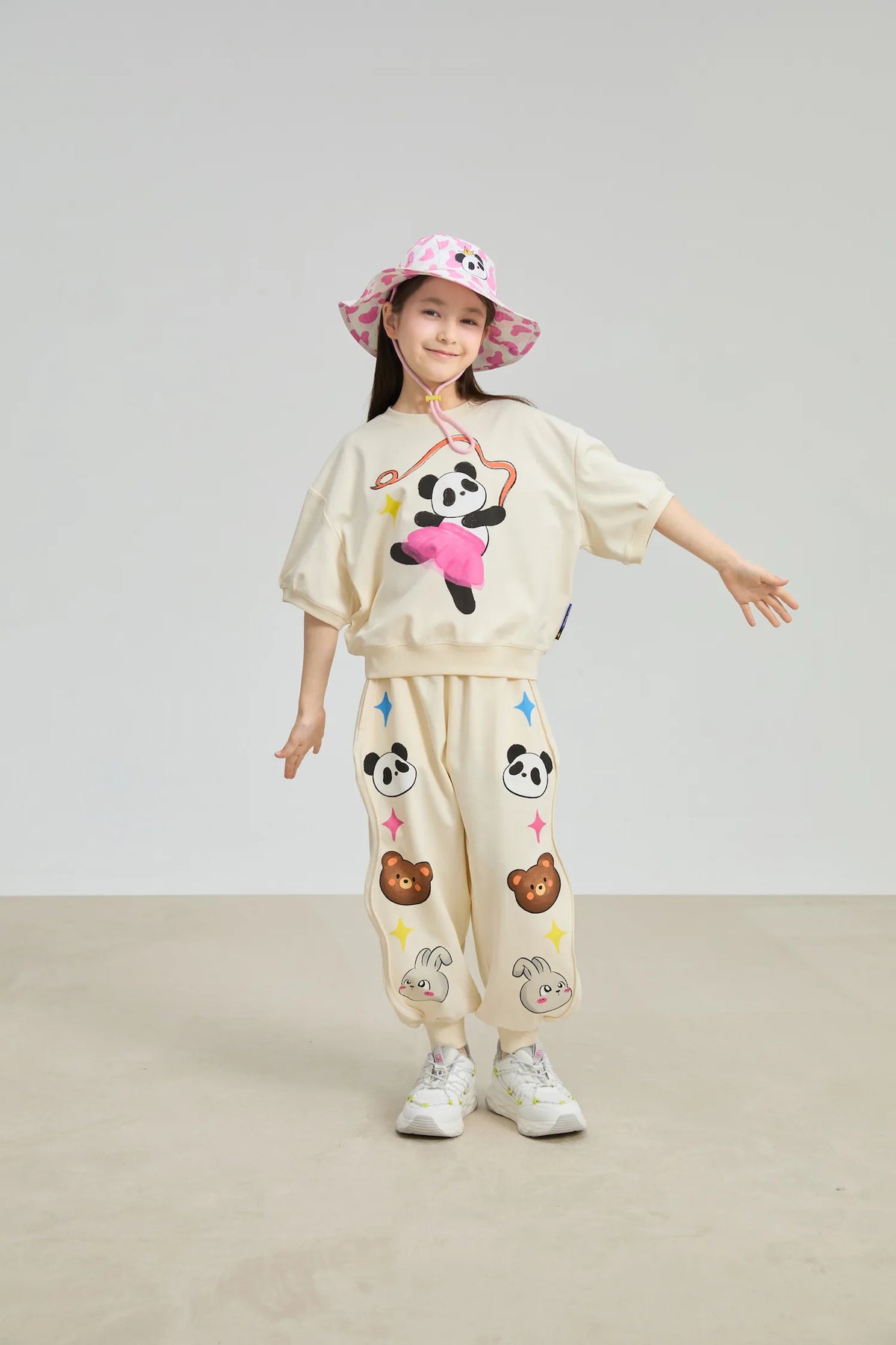 Poco Blush Dancing Panda Dry‑Fit Play Tee
