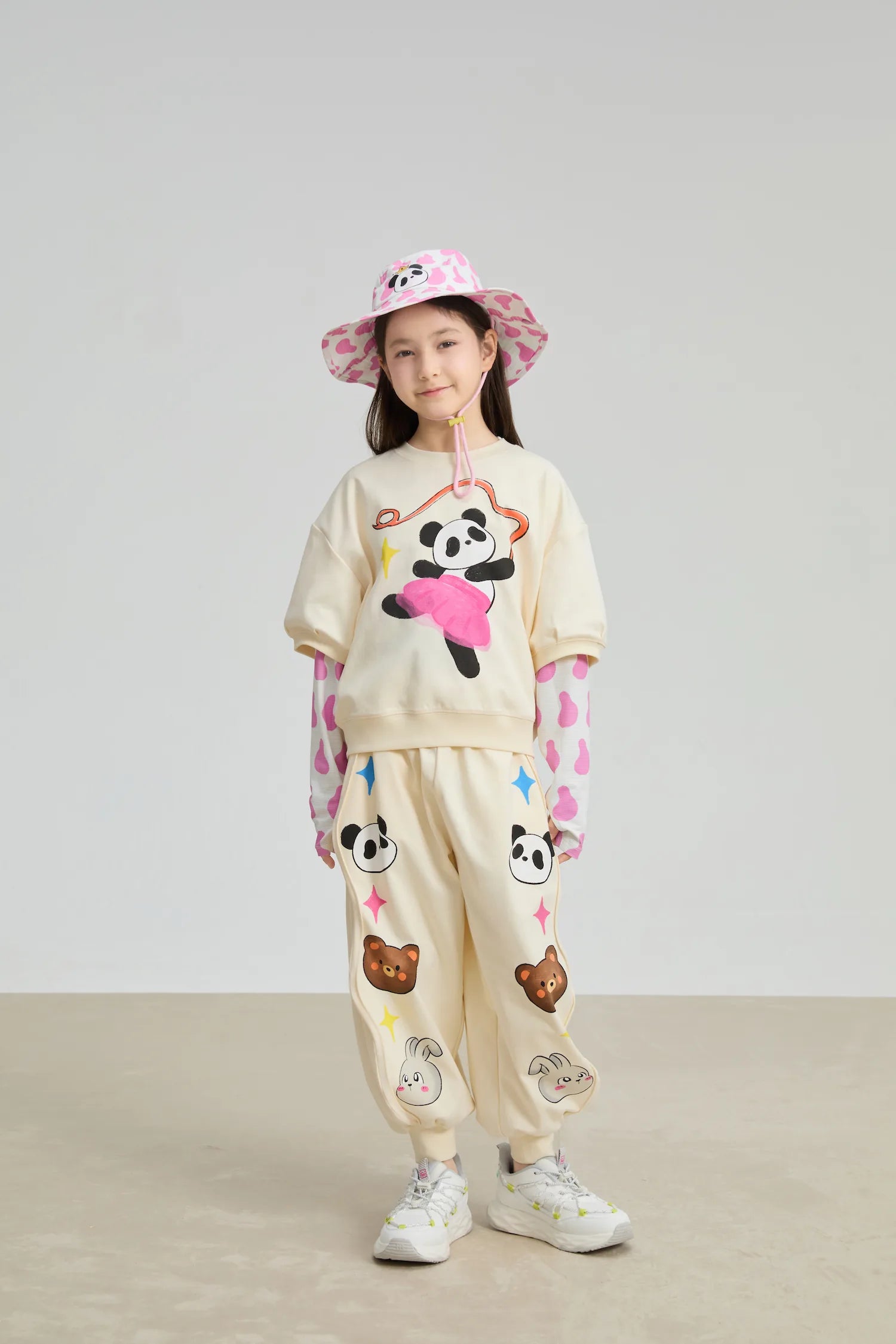 Poco Blush Dancing Panda Dry‑Fit Play Tee