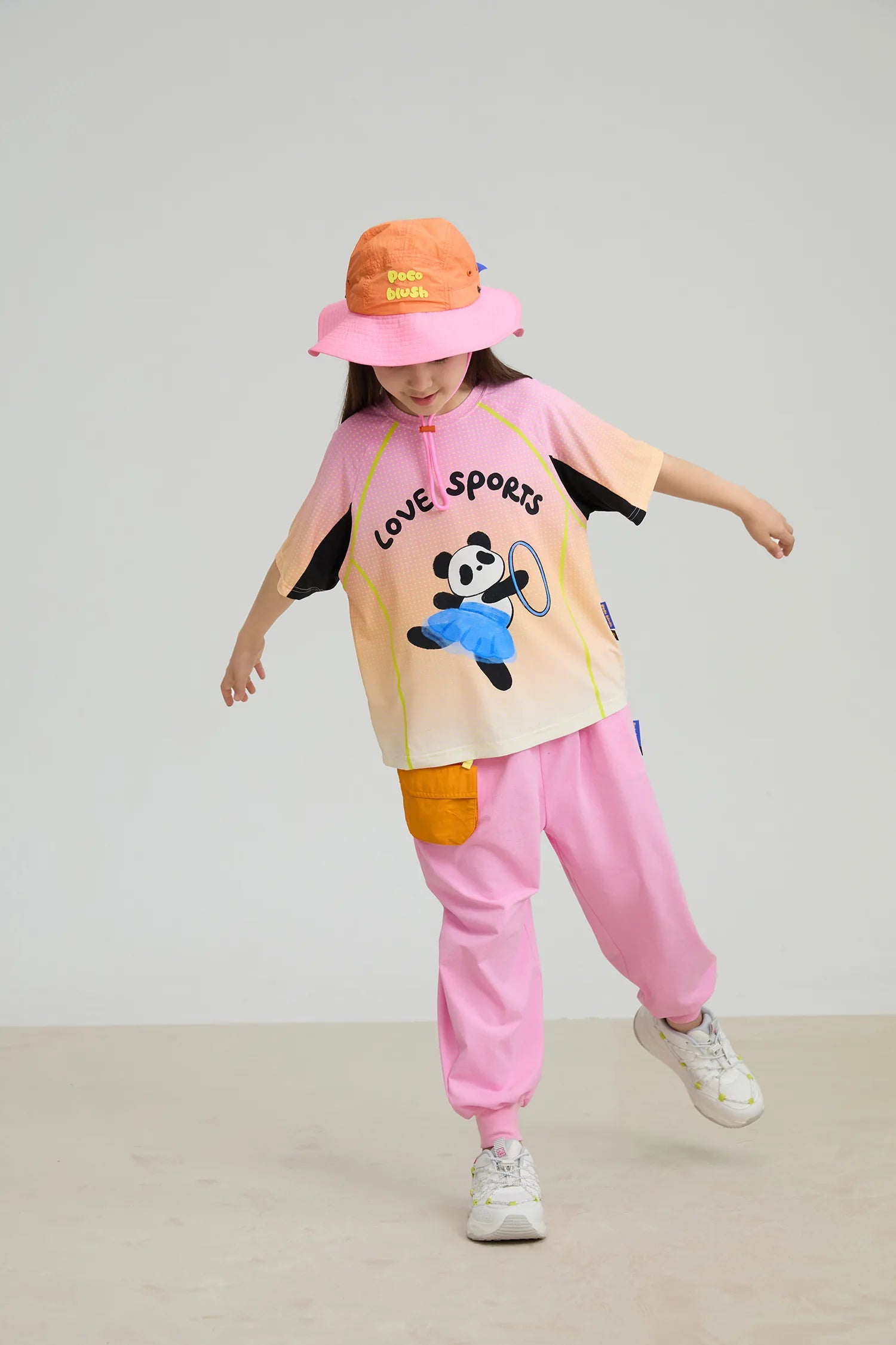 Poco Blush Dancing Panda Sports Tee