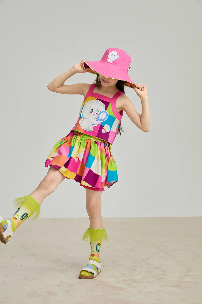 Rainbow Check Linen Tank Top by Poco Blush, image 12